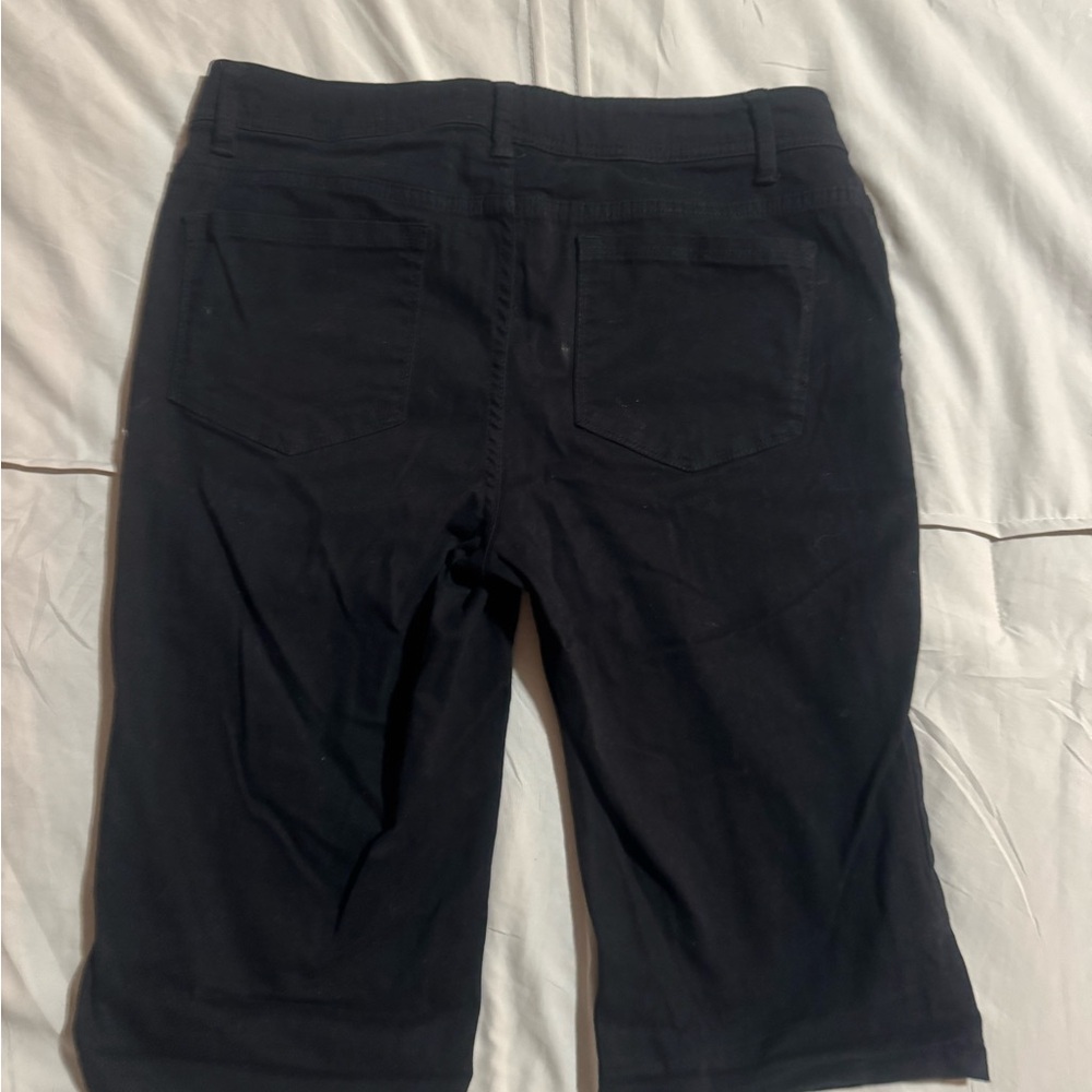 Faded Glory Black Cotton Blend Pants